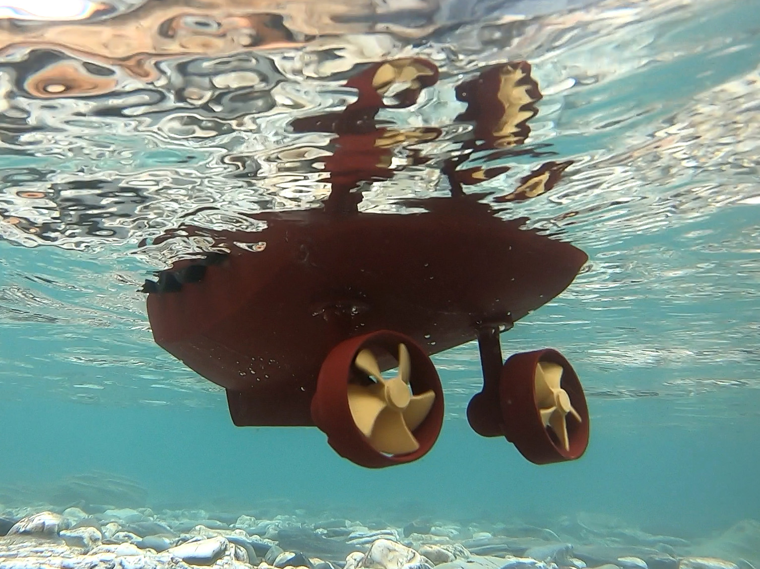 Pods viewed from beneath